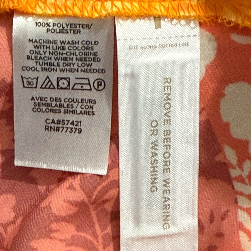 Ann Taylor Floral Patchwork Maxi Dress - Orange and Pink NWOT - Picture 11 of 11
